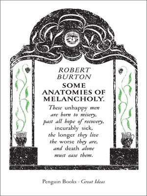 cover image of Some Anatomies of Melancholy